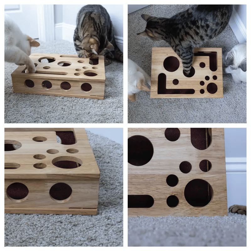 🎁🎄Cat Scratch Puzzle Enrichment Box: Nail File Stress Free Alternative to Clippers and Grinders