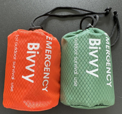Emergency Sleeping Bag - Thermal Bivy  for Camping, Hiking, Outdoor and Survival Blanket Kit