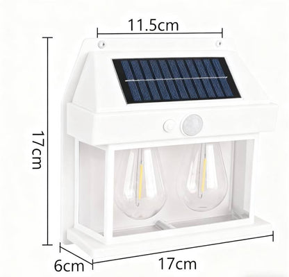 🔥☀️ Solar Wall Lights - Vintage Edison Style with Smart Motion Sensor! ☀️