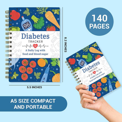 📋 3 Pcs Diabetes Food List & Meal Planner - Low GI Foods, Calories, Glycemic Index, and Vitamin Chart Recipes Nutrition Guide for Type 1 & 2 diabetes management Workbook