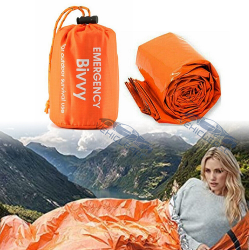 Emergency Sleeping Bag - Thermal Bivy  for Camping, Hiking, Outdoor and Survival Blanket Kit