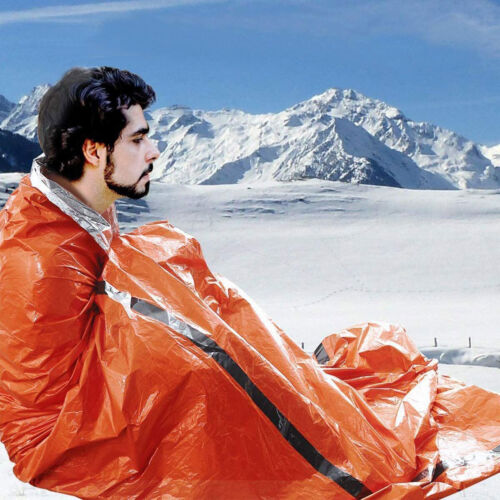 Emergency Sleeping Bag - Thermal Bivy  for Camping, Hiking, Outdoor and Survival Blanket Kit