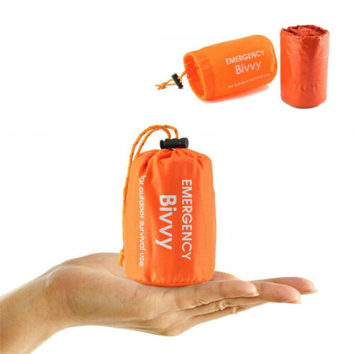 Emergency Sleeping Bag - Thermal Bivy  for Camping, Hiking, Outdoor and Survival Blanket Kit